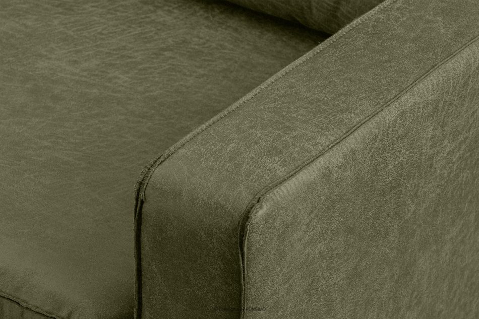 INVIA Szeroki fotel w stylu loft zielony zielony - zdjęcie 6