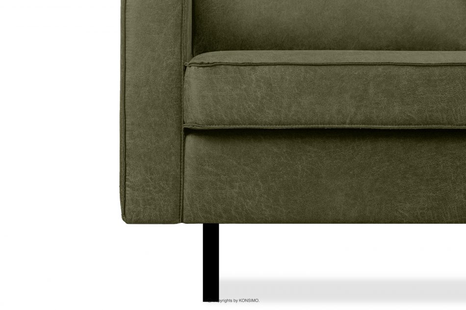 INVIA Szeroki fotel w stylu loft zielony zielony - zdjęcie 8