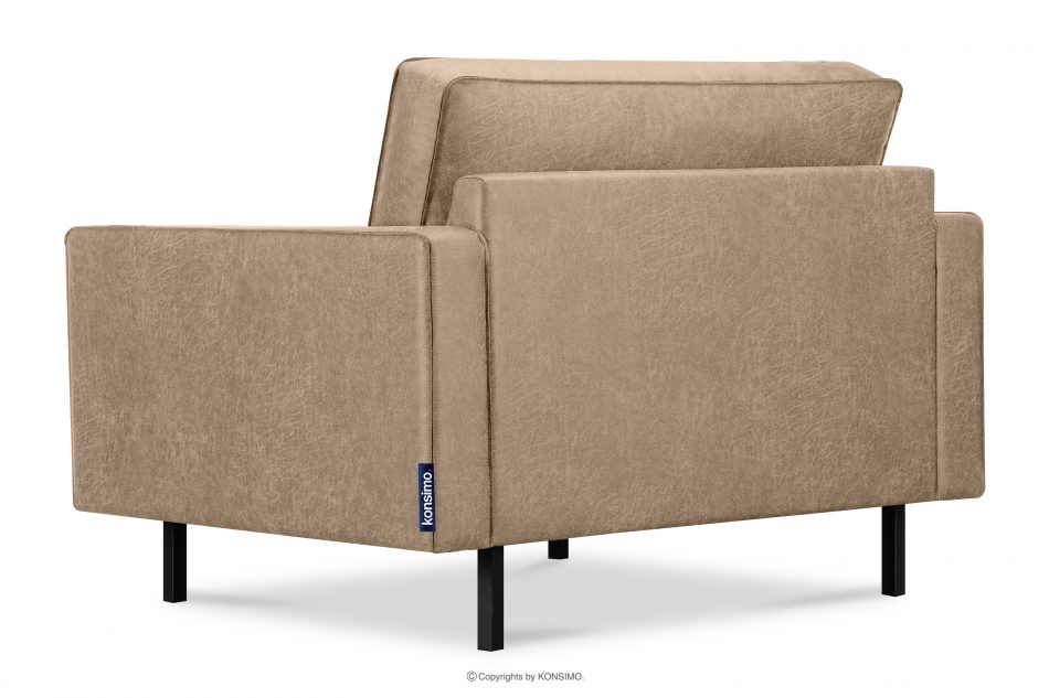 INVIA Szeroki fotel w stylu loft beżowy beżowy - zdjęcie 5