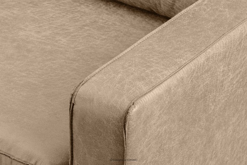 INVIA Szeroki fotel w stylu loft beżowy beżowy - zdjęcie 6
