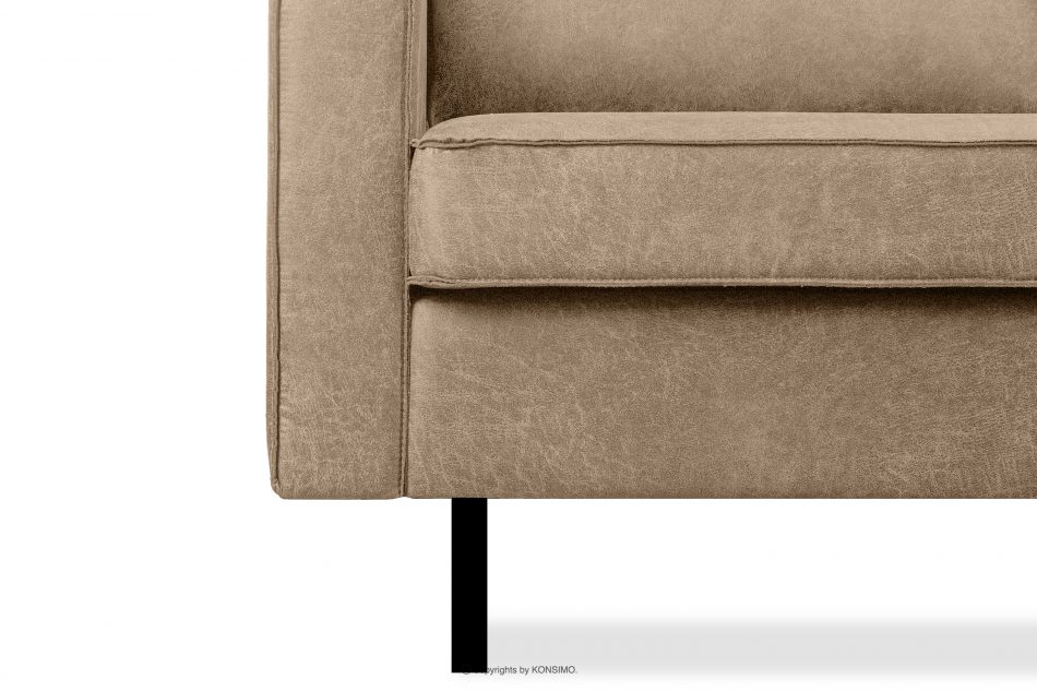 INVIA Szeroki fotel w stylu loft beżowy beżowy - zdjęcie 8