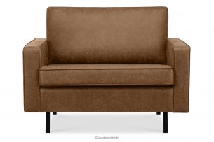 INVIA, https://konsimo.pl/kolekcja/invia/ Duży loftowy fotel brązowy brązowy - zdjęcie