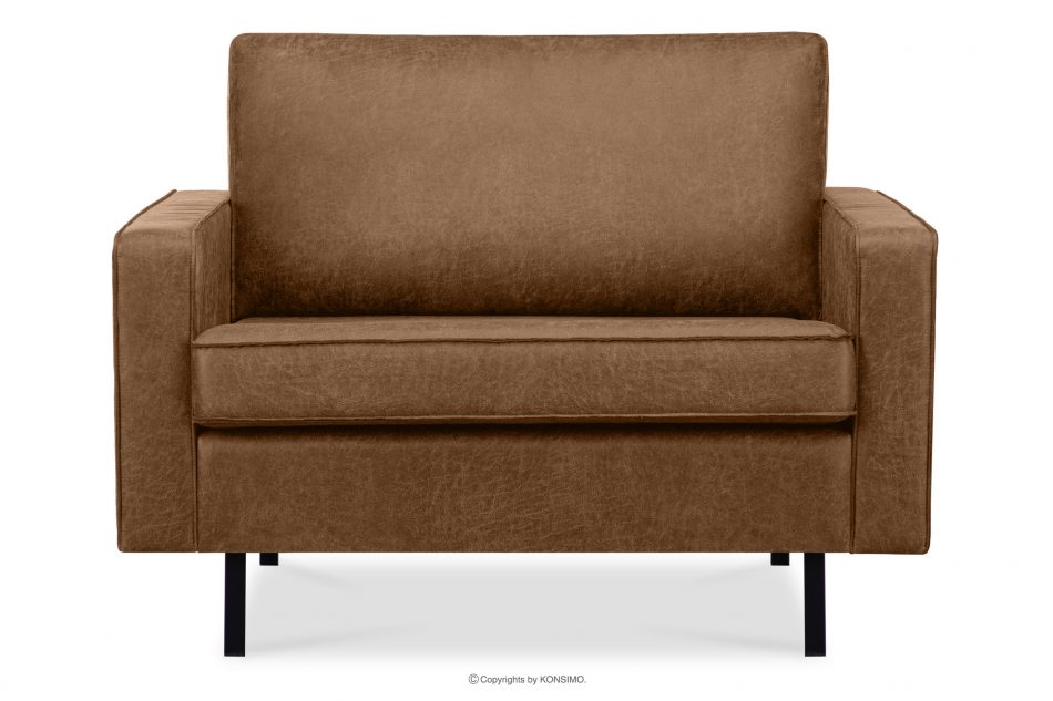 INVIA Duży loftowy fotel brązowy brązowy - zdjęcie 0