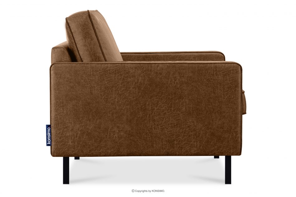INVIA Duży loftowy fotel brązowy brązowy - zdjęcie 4