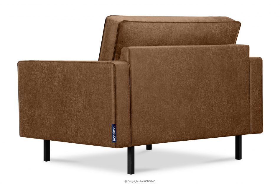 INVIA Duży loftowy fotel brązowy brązowy - zdjęcie 5