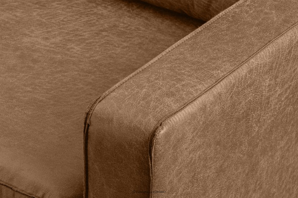 INVIA Duży loftowy fotel brązowy brązowy - zdjęcie 6
