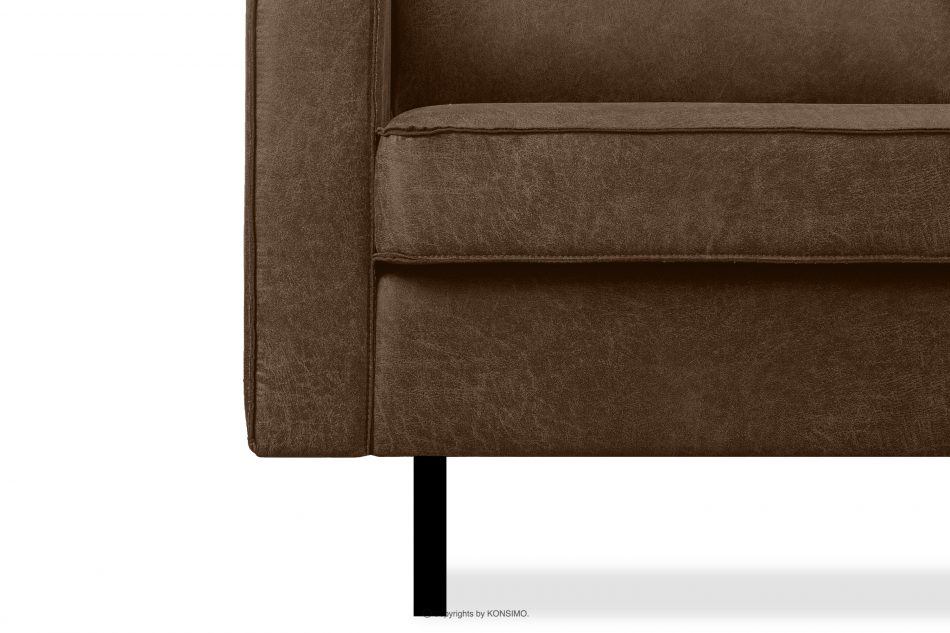 INVIA Duży loftowy fotel ciemny brązowy ciemny brązowy - zdjęcie 8