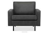 Fotel w stylu loft ciemny szary