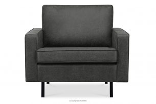 INVIA, https://konsimo.pl/kolekcja/invia/ Fotel w stylu loft ciemny szary ciemny szary - zdjęcie