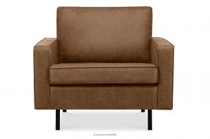 INVIA, https://konsimo.pl/kolekcja/invia/ Loftowy fotel brązowy brązowy - zdjęcie