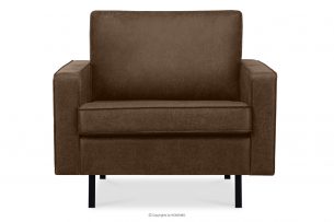 INVIA, https://konsimo.pl/kolekcja/invia/ Loftowy fotel ciemny brązowy ciemny brązowy - zdjęcie