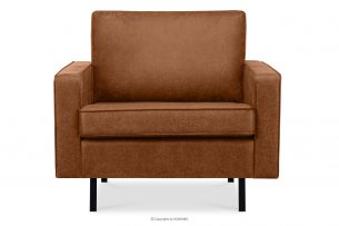 INVIA, https://konsimo.pl/kolekcja/invia/ Loftowy fotel cognac rudy - zdjęcie