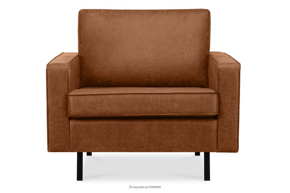 INVIA Loftowy fotel cognac rudy - zdjęcie 0