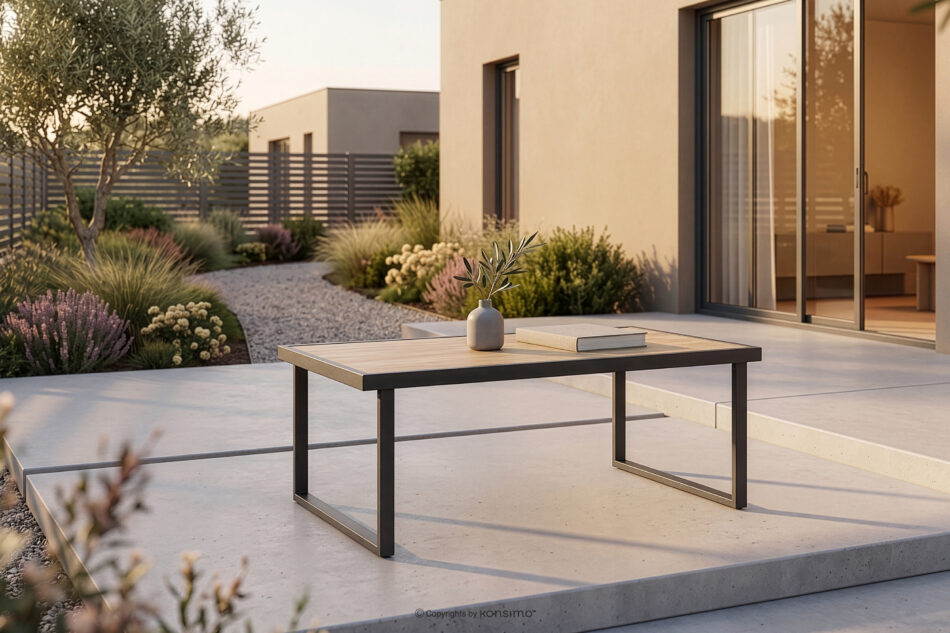 TRIBO Zestaw ogrodowy ze stali w stylu industrialnym antracytowy na 4 osoby antracytowy/beżowy - zdjęcie 21