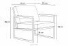 TRIBO Fotel ogrodowy biały w stylu loft ze stali biały/szary - zdjęcie 12