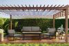 TRIBO Fotel ogrodowy w stylu loft ze stali czarny/szary - zdjęcie 11