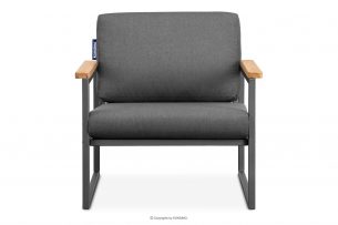 TRIBO, https://konsimo.pl/kolekcja/tribo/ Fotel ogrodowy w stylu loft ze stali antracyt antracytowy/szary - zdjęcie