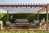 TRIBO Fotel ogrodowy w stylu loft ze stali antracyt antracytowy/szary - zdjęcie 11