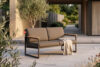 TRIBO Sofa ogrodowa 2 w stylu industrialnym ze stali czarny/beżowy - zdjęcie 2