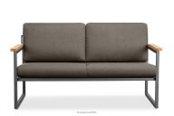 Sofa ogrodowa dwuosobowa w stylu industrialnym ze stali antracyt
