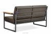 TRIBO Sofa ogrodowa dwuosobowa w stylu industrialnym ze stali antracyt antracytowy/beżowy - zdjęcie 5