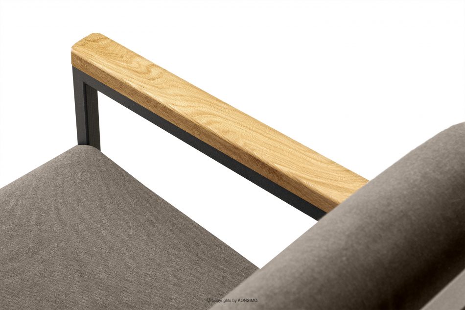 TRIBO Sofa ogrodowa dwuosobowa w stylu industrialnym ze stali antracyt antracytowy/beżowy - zdjęcie 6