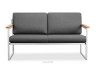 Sofa ogrodowa 2 biała w stylu loft ze stali