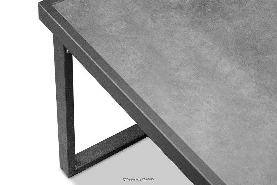 FRENA Zestaw mebli na taras ze stali w stylu loft antracytowy antracytowy/beżowy - zdjęcie 6
