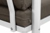 FRENA Fotel na taras ze stali w stylu loft biały biały/beżowy - zdjęcie 9