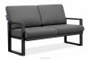 FRENA Sofa 2 na taras ze stali w stylu industrialnym czarny czarny/szary - zdjęcie 3