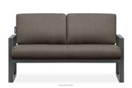 Sofa ogrodowa 2 ze stali w stylu loft antracytowy