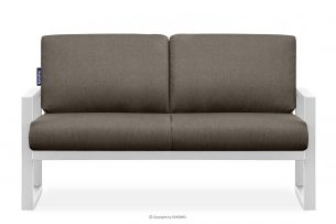 FRENA, https://konsimo.pl/kolekcja/frena/ Sofa na taras ze stali w stylu loft biały biały/beżowy - zdjęcie