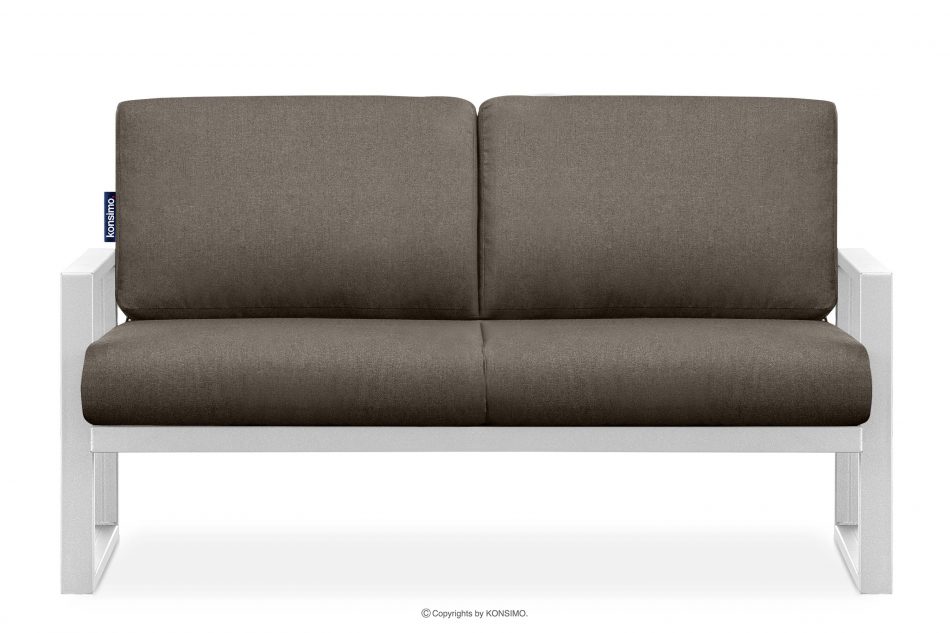 FRENA Sofa na taras ze stali w stylu loft biały biały/beżowy - zdjęcie 0