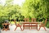ALCES Stół rozkładany na ogród z drewna litego sosnowego brązowy - zdjęcie 12