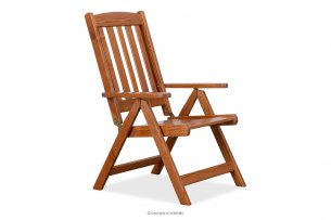 ALCES, https://konsimo.pl/kolekcja/alces/ Krzesło ogrodowe z drewna litego sosnowego brązowy - zdjęcie