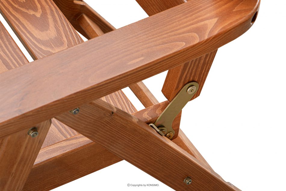 ALCES Krzesło ogrodowe z drewna litego sosnowego brązowy - zdjęcie 7