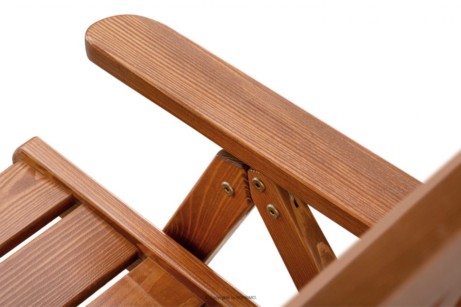 ALCES Krzesło ogrodowe z drewna litego sosnowego brązowy - zdjęcie 8