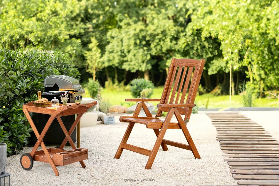 ALCES Zestaw stół z krzesłami z drewna litego sosnowego na 6 osób brązowy - zdjęcie 23