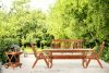 ALCES Zestaw mebli ogrodowych z drewna sosnowego na 5 osób brązowy - zdjęcie 29