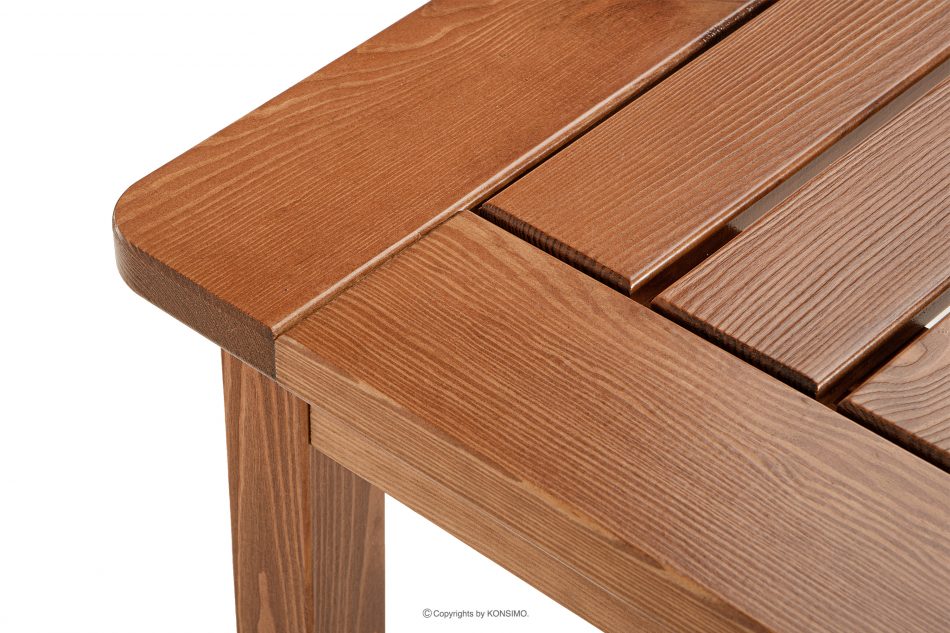 NYCTERE Stół na ogród z drewna sosnowego brązowy - zdjęcie 4