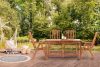 NYCTERE Stół na ogród z drewna sosnowego brązowy - zdjęcie 6