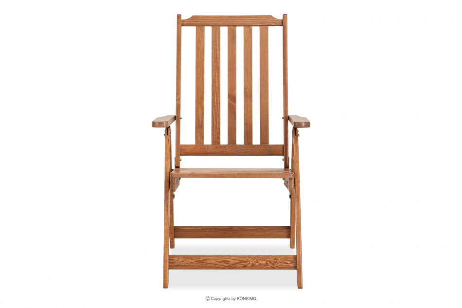 NYCTERE Krzesło ogrodowe z drewna sosnowego brązowy - zdjęcie 2