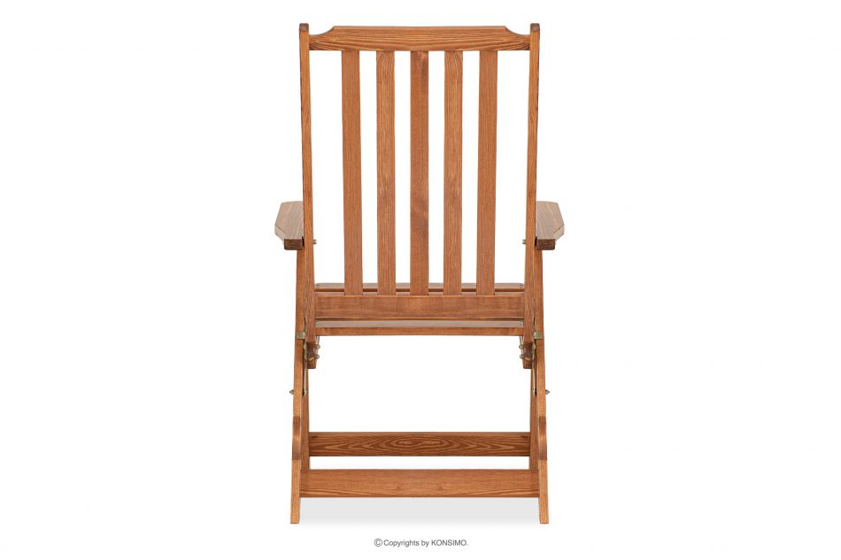 NYCTERE Krzesło ogrodowe z drewna sosnowego brązowy - zdjęcie 5