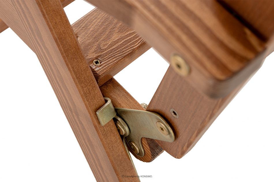 NYCTERE Krzesło ogrodowe z drewna sosnowego brązowy - zdjęcie 7