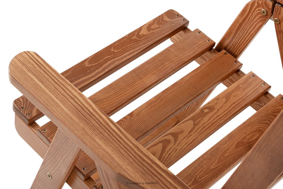 NYCTERE Krzesło ogrodowe z drewna sosnowego brązowy - zdjęcie 8