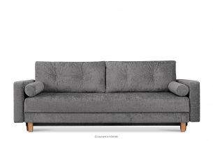 ERISO, https://konsimo.pl/kolekcja/eriso/ Sofa rozkładana z pikowaniem stalowy stalowy - zdjęcie