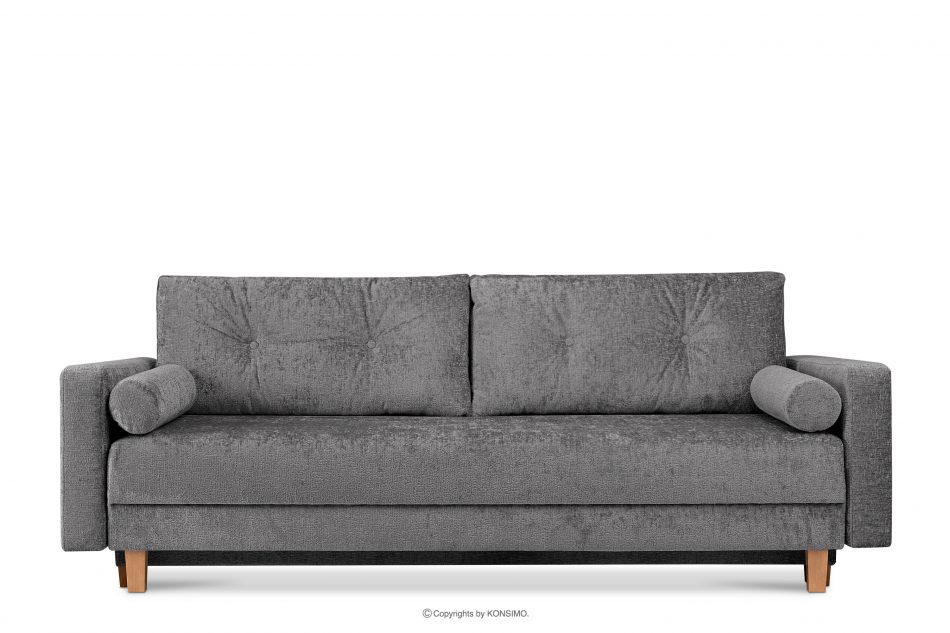 ERISO Sofa rozkładana z pikowaniem stalowy stalowy - zdjęcie 0