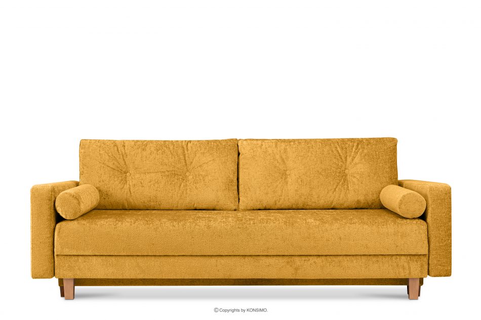 ERISO Sofa rozkładana szenil musztardowa musztardowy - zdjęcie 0