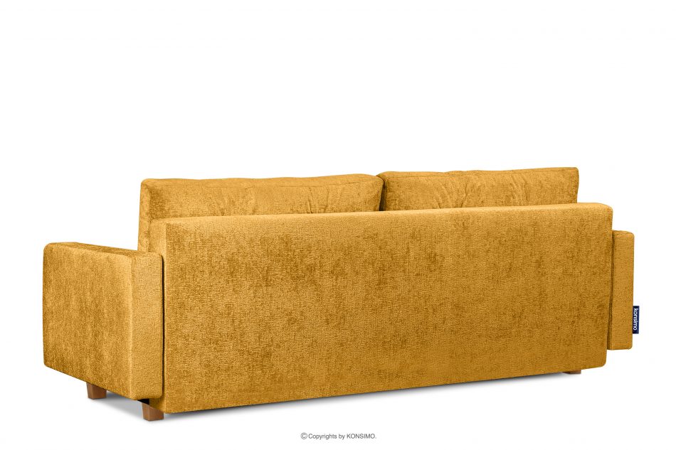 ERISO Sofa rozkładana szenil musztardowa musztardowy - zdjęcie 3