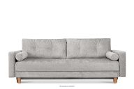Sofa rozkładana z pikowaniem srebrny